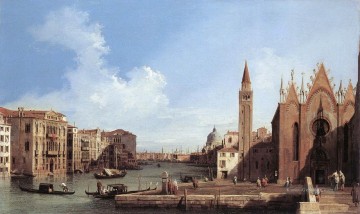 Canal Grande von Santa Maria Della Carita To The Bacino Di San Marco Canaletto Venedig Ölgemälde